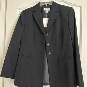 NWT Talbots Women 4P Black Wool Blazer
